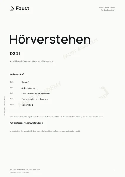 DSD I Hören · Übungssatz 01