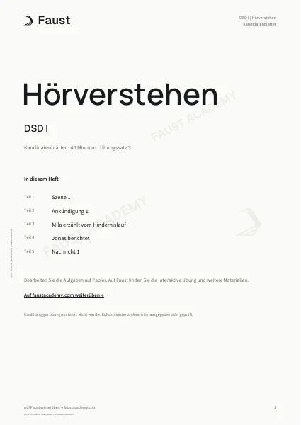 DSD I Hören · Übungssatz 03