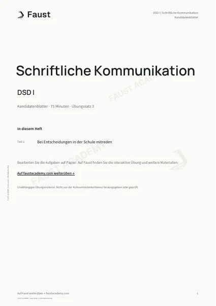 DSD I Schreiben · Übungssatz 03