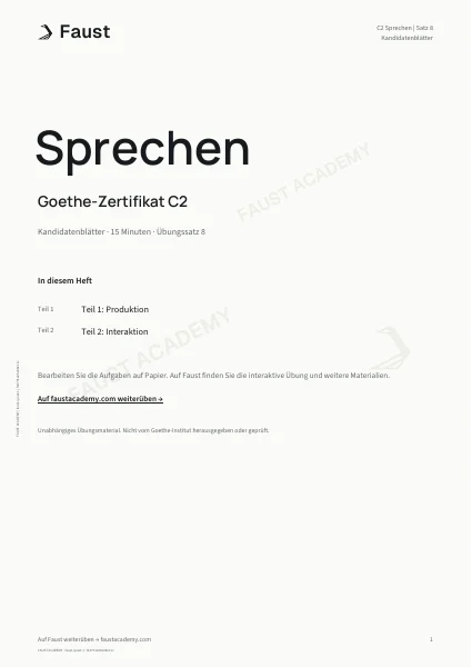 Goethe C2 Sprechen · Übungssatz 08